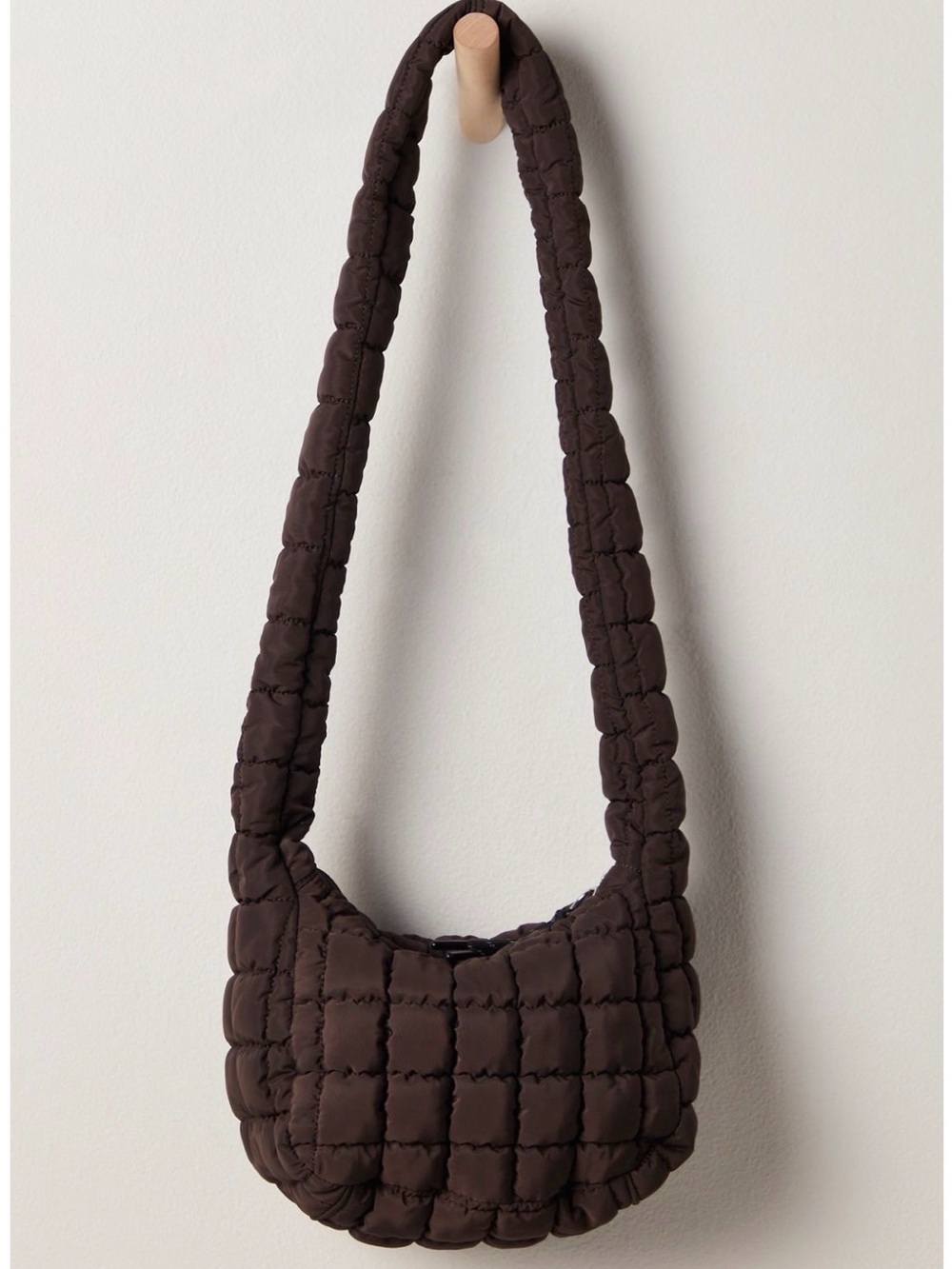 Free People Quilted Crossbody Bag - Dark Brown - Picture 3 of 14